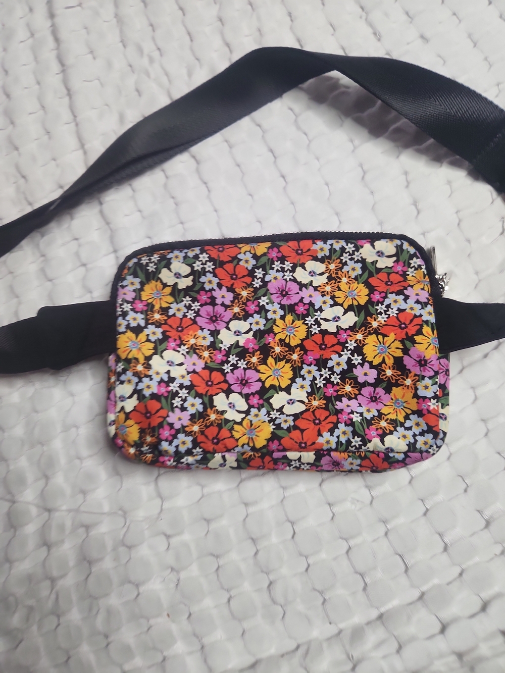 Floral Print Crossbody Belt Bag - Multicolor - Picture 4 of 7